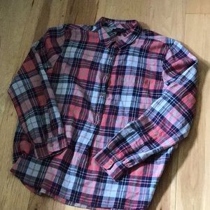 J. Crew L plaid popover
